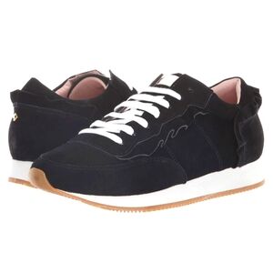 Kate Spade New York Suede  Leather Black Sneakers Size 6.5